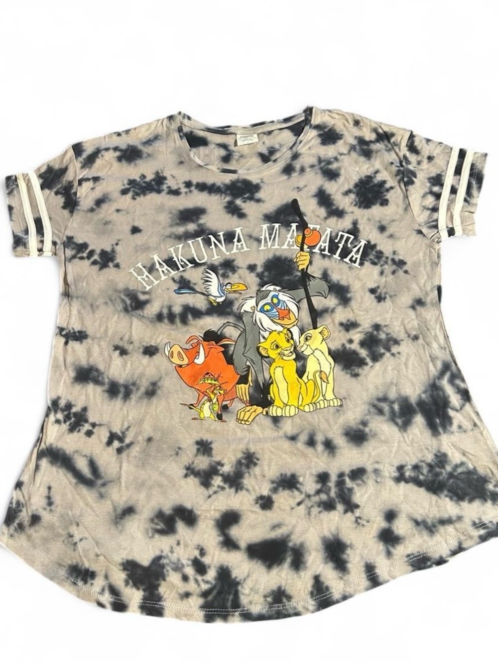 Disney Hakuna Matata Tie-Dye Tee - Gray & Black